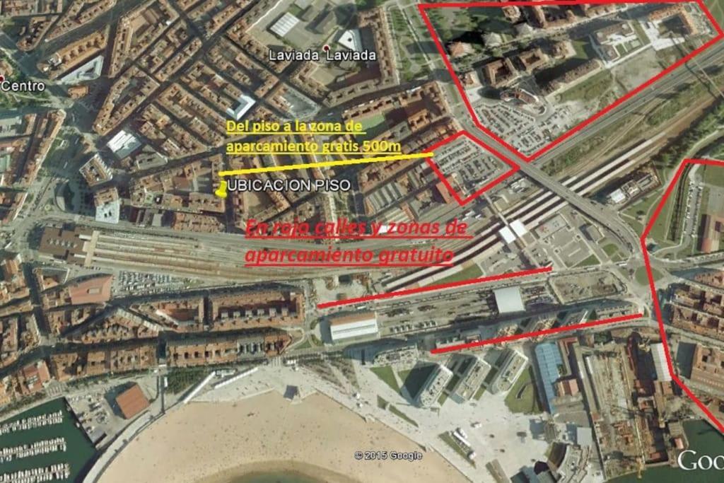 A Un Paso De La Playa, Amplio Apartamento Gijon Luaran gambar