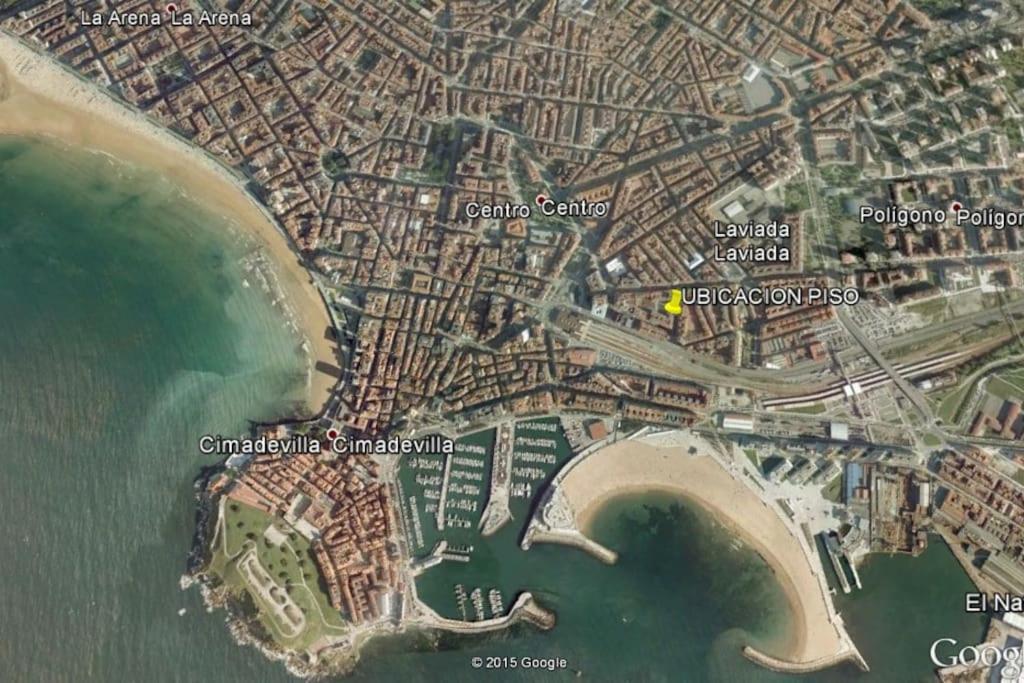 A Un Paso De La Playa, Amplio Apartamento Gijon Luaran gambar